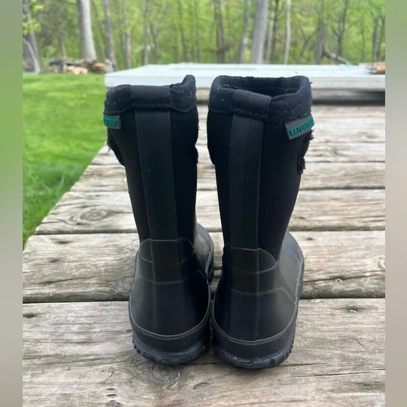 Kids Black Waterproof Neoprene Muck Boots Lincoln Outfitters Sz 10 Little Boys - Picture 2 of 10